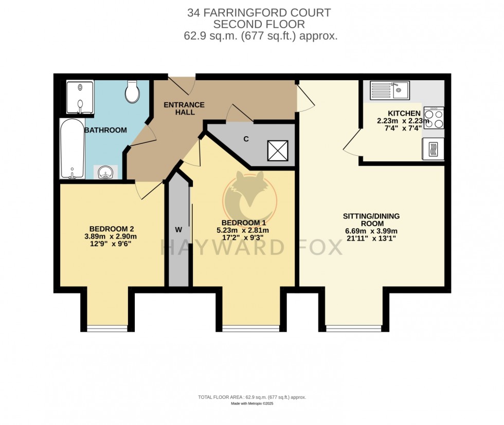 Floorplan for Farringford Court 1 Avenue Road, Lymington, Hampshire, SO41