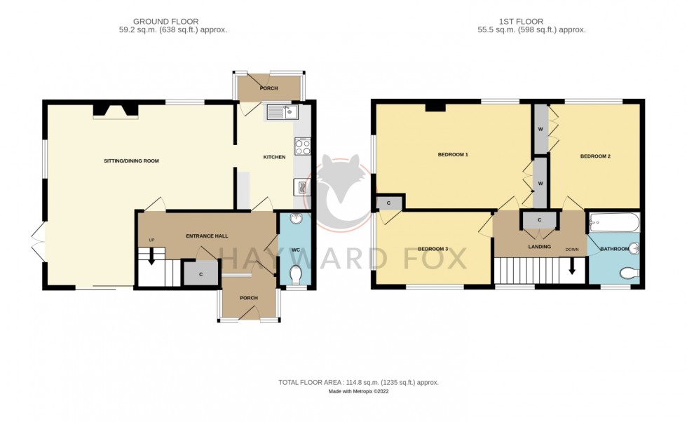 Floorplan for Melbury Close, Lymington, Hampshire, So41 9hs