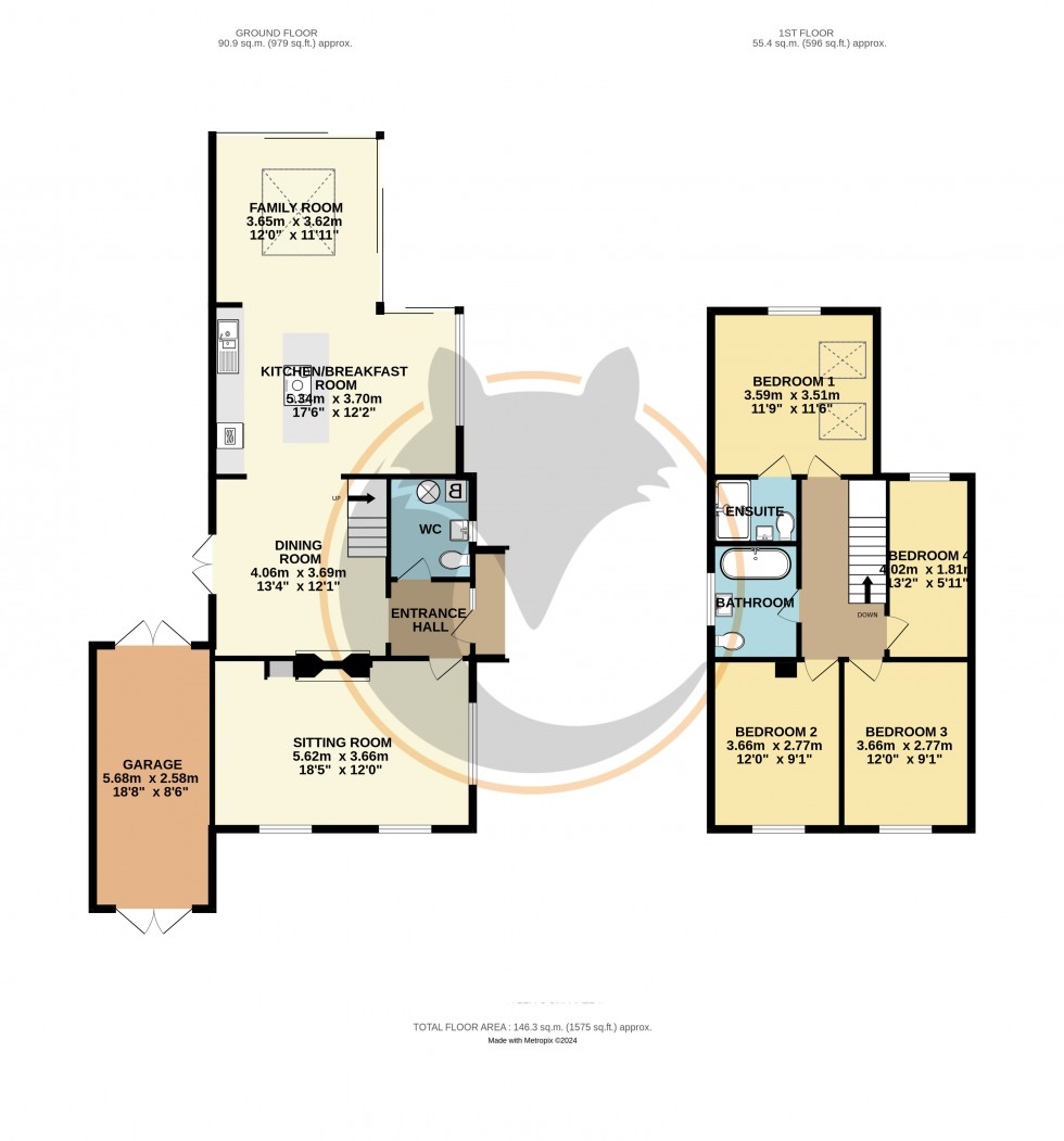 Floorplan for Pilley, Lymington, Hampshire