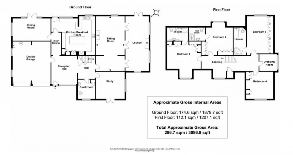 Floorplan for Hordle, Lymington, Hampshire