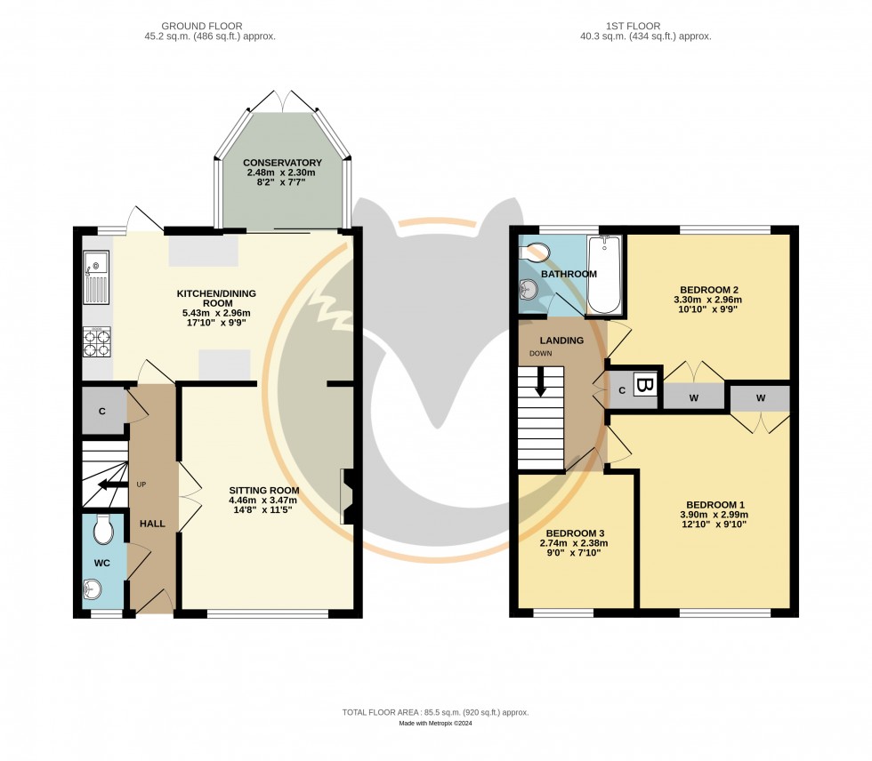 Floorplan for Sway, Lymington, Hampshire