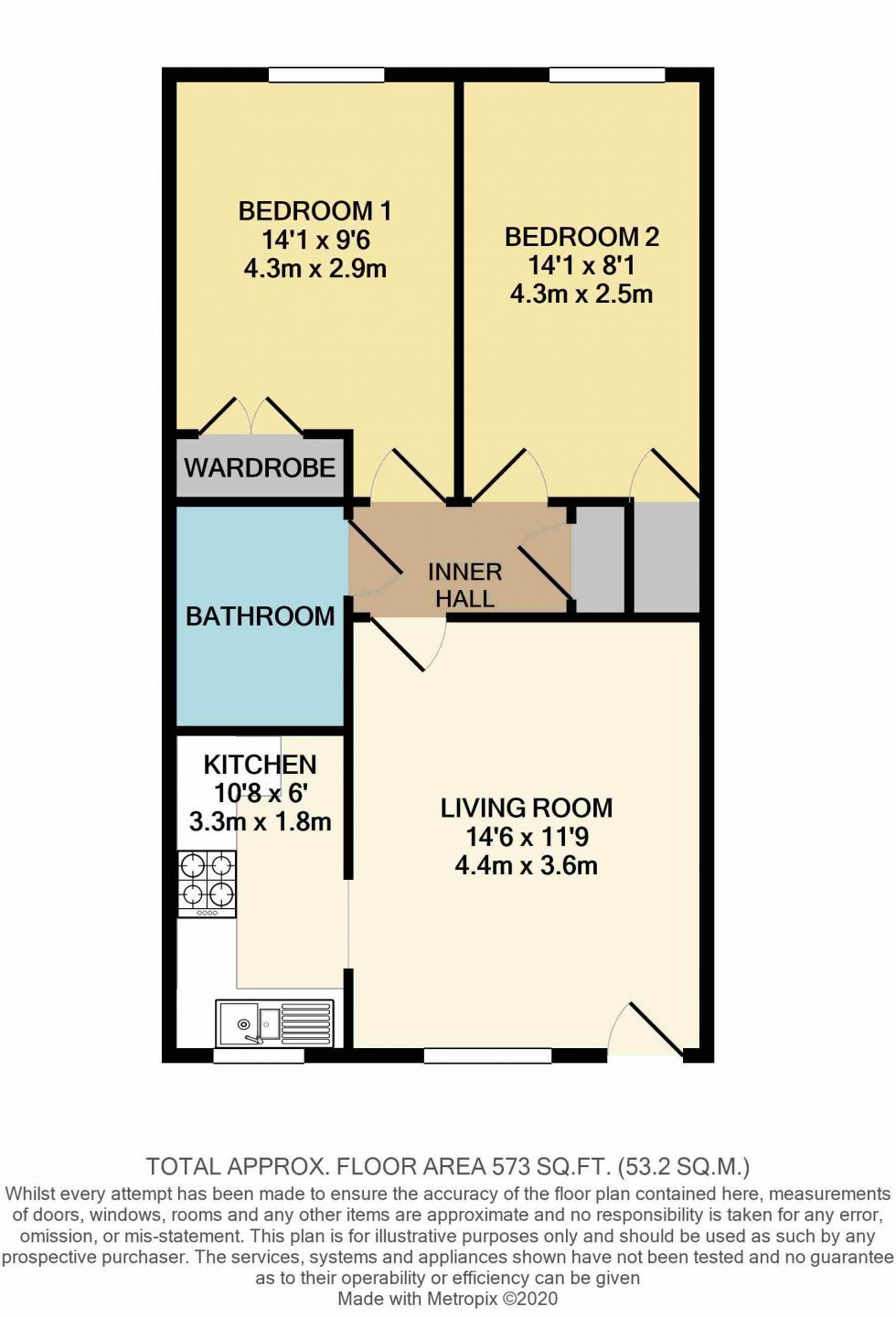 Floorplan for South Street, Lymington