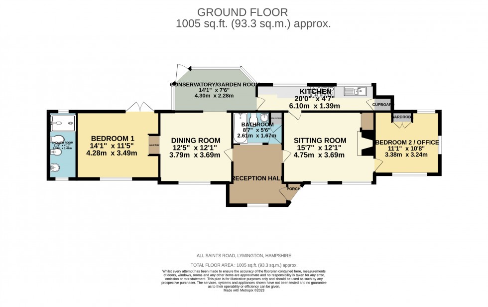 Floorplan for Lymington, Hampshire