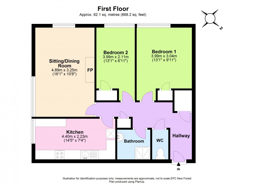 Floorplan for Pennington, Lymington, Hampshire