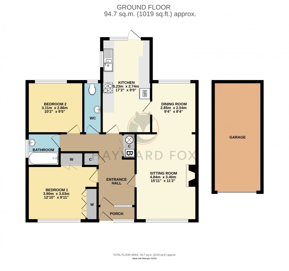 Floorplan for Everton, Lymington, Hampshire