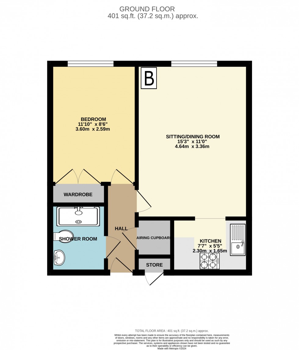 Floorplan for Pennington, Lymington, Hampshire