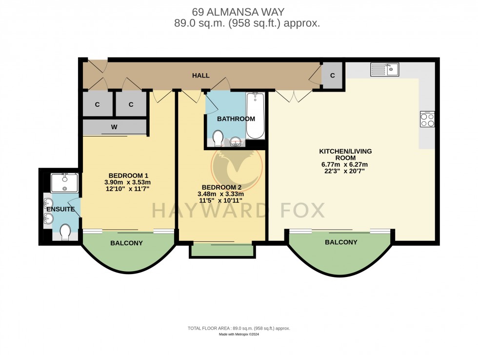 Floorplan for Lymington, Hampshire