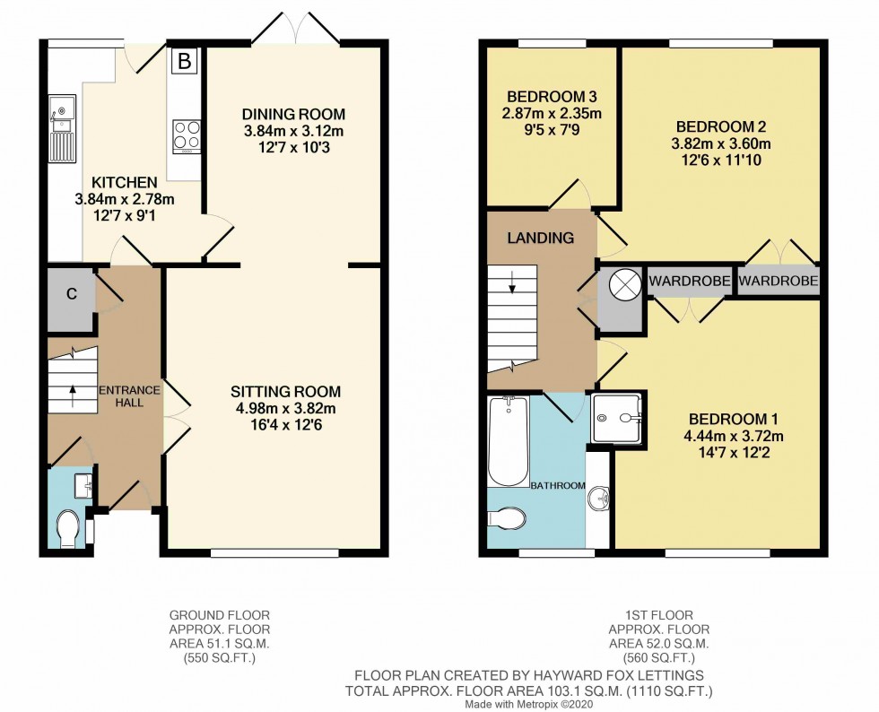 Floorplan for Pennington, Lymington, Hampshire