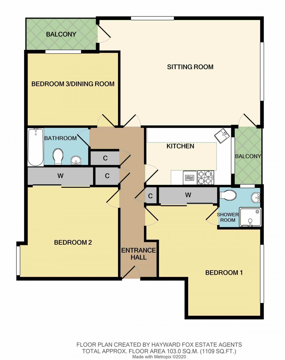 Floorplan for Cornwallis Road, Lymington, Hampshire