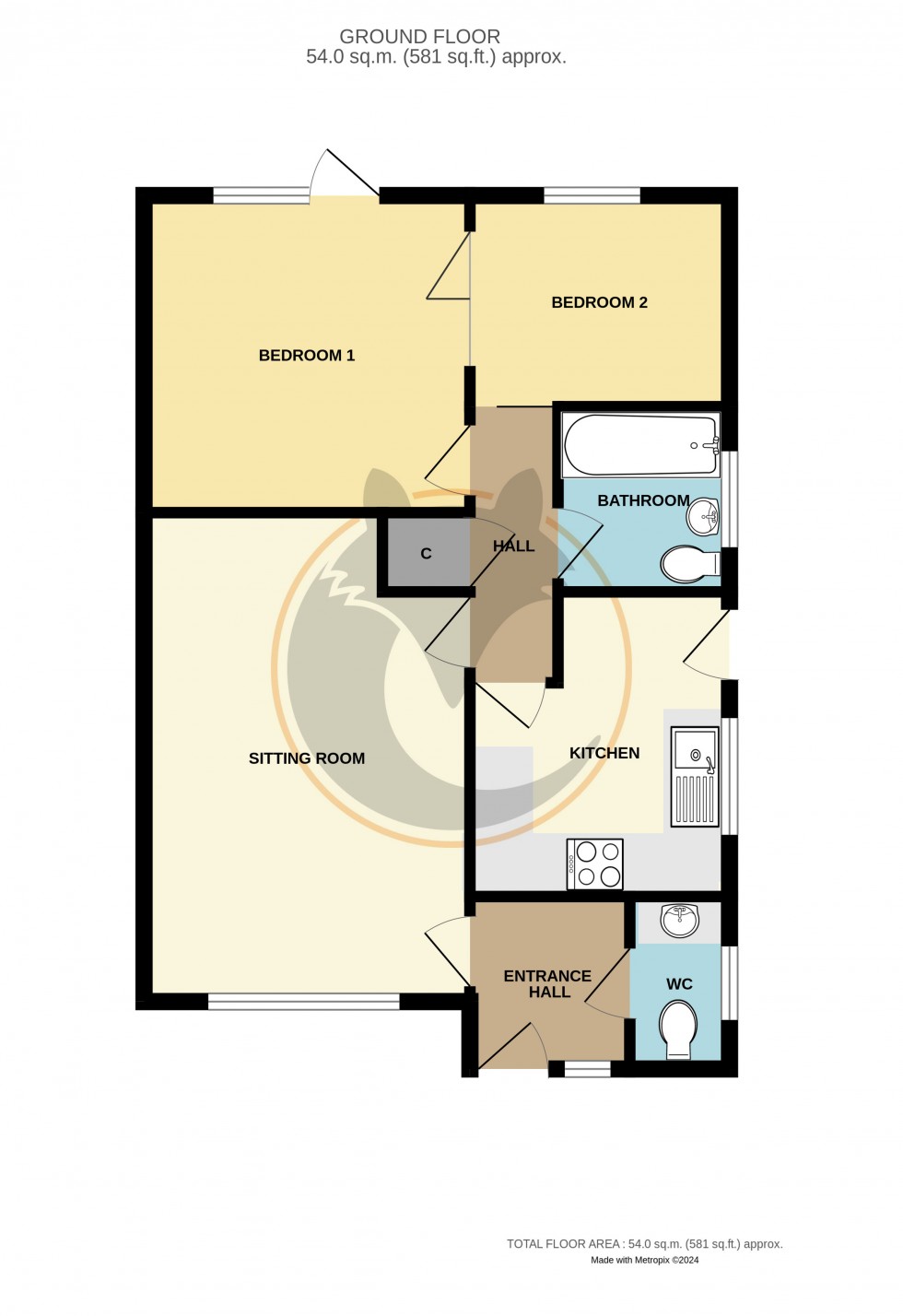 Floorplan for New Milton, Hampshire