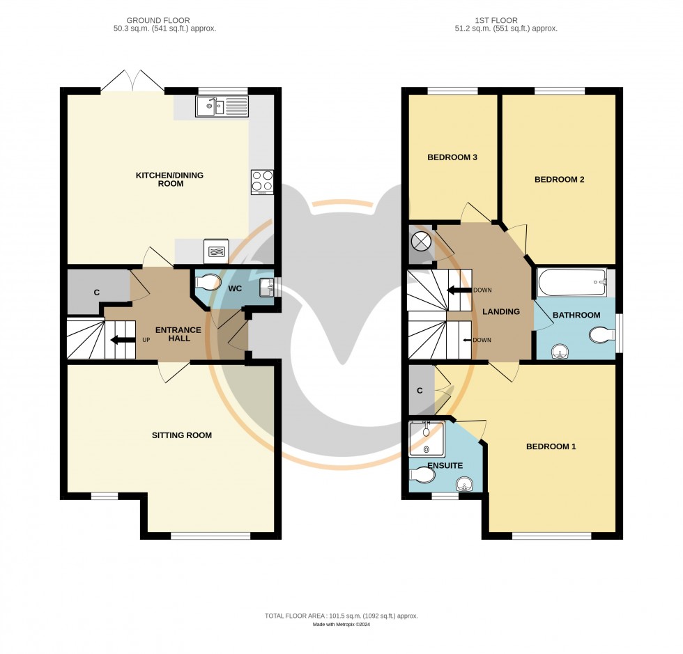 Floorplan for Ashley, New Milton, Hampshire